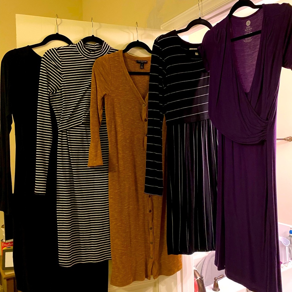 Maternity Nursing dresses - Bundle of 5 - Medium